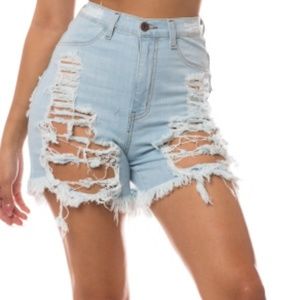 Light Washed Shorts